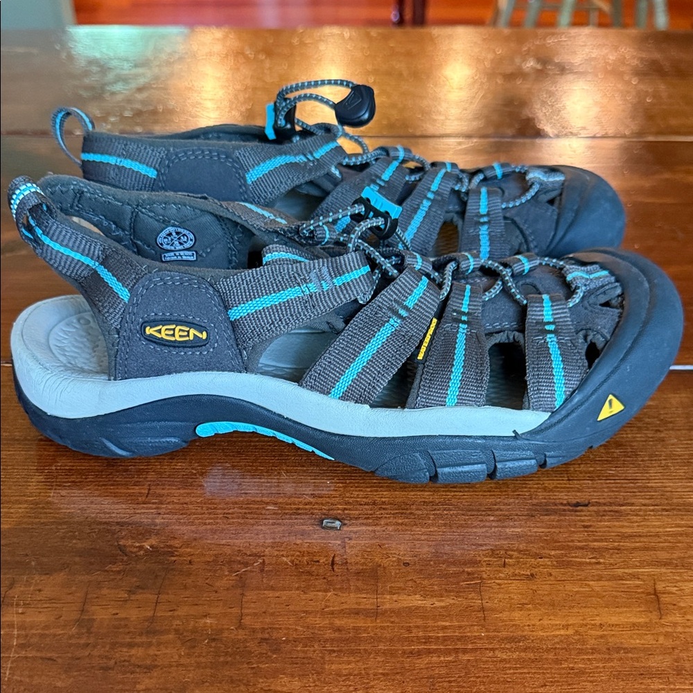 KEEN Women’s Black and Teal Waterproof Sandals